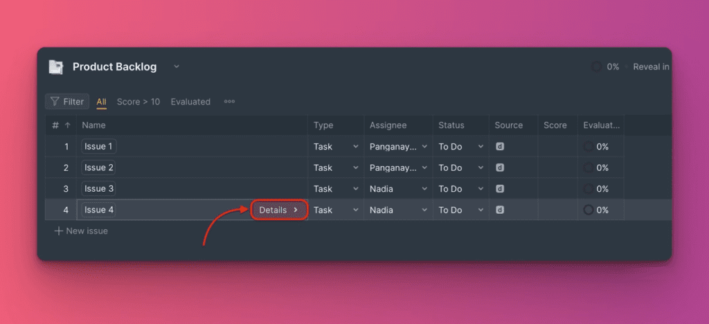 Открытая карточка задачи для продвинутого редактирования