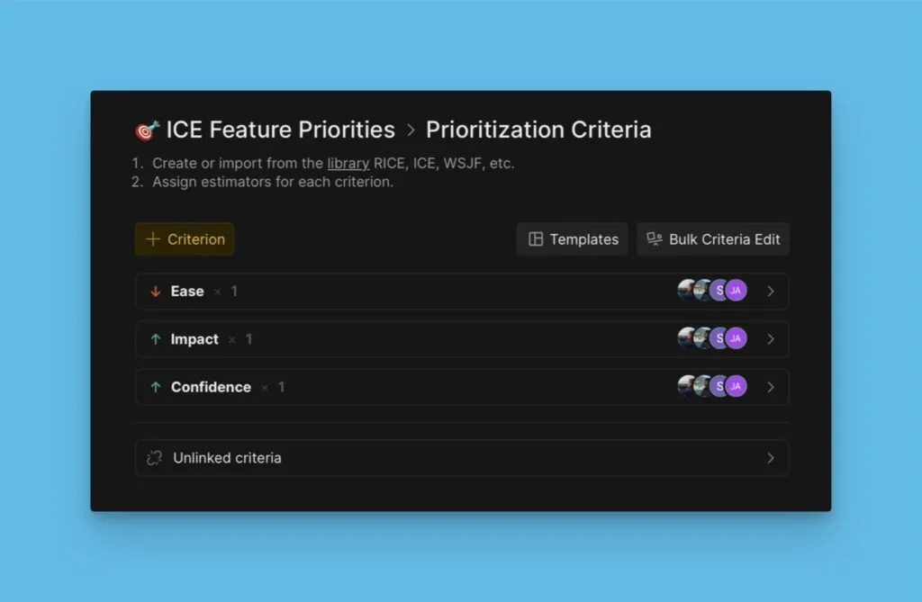 Система приоритизации с несколькими критериями