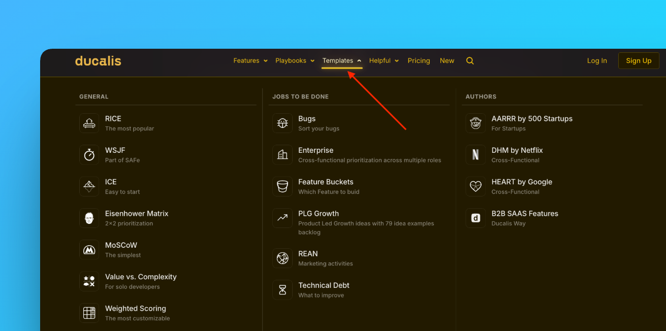 Ссылка Frameworks в навигации