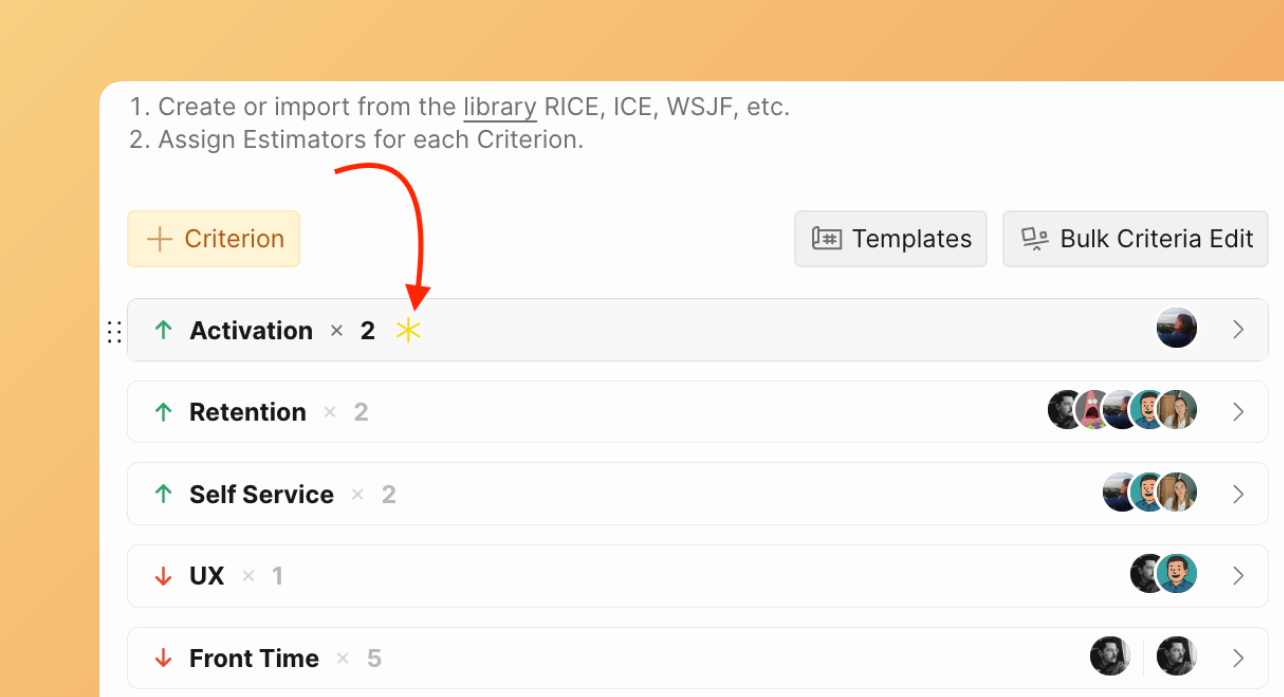 Required Criterion shown in framework