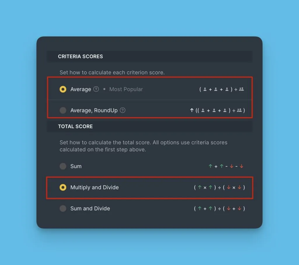 Метод деления произведений для финальной оценки