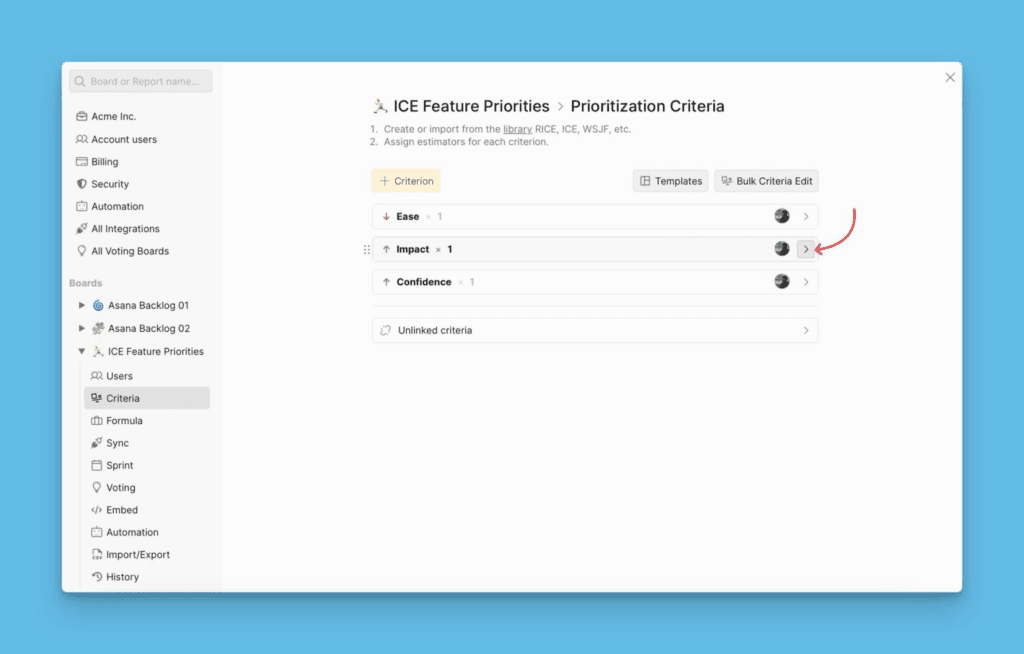 Развернуть критерий
