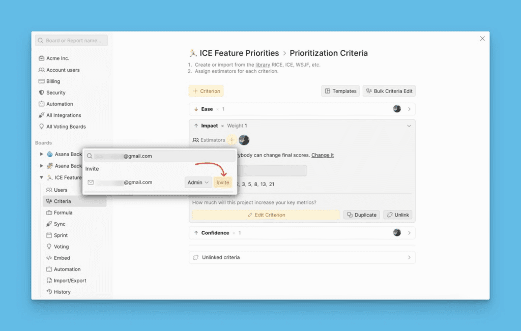 Добавление пользователя по email