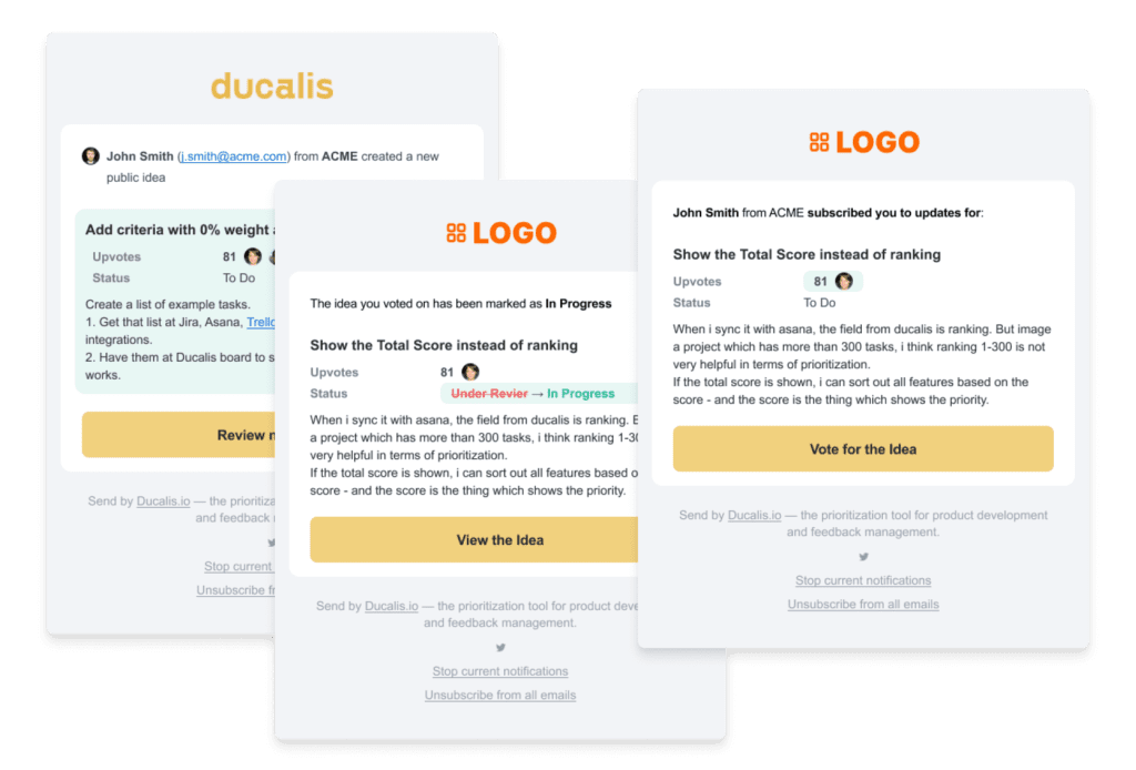 Уведомления об обновлениях для клиентов