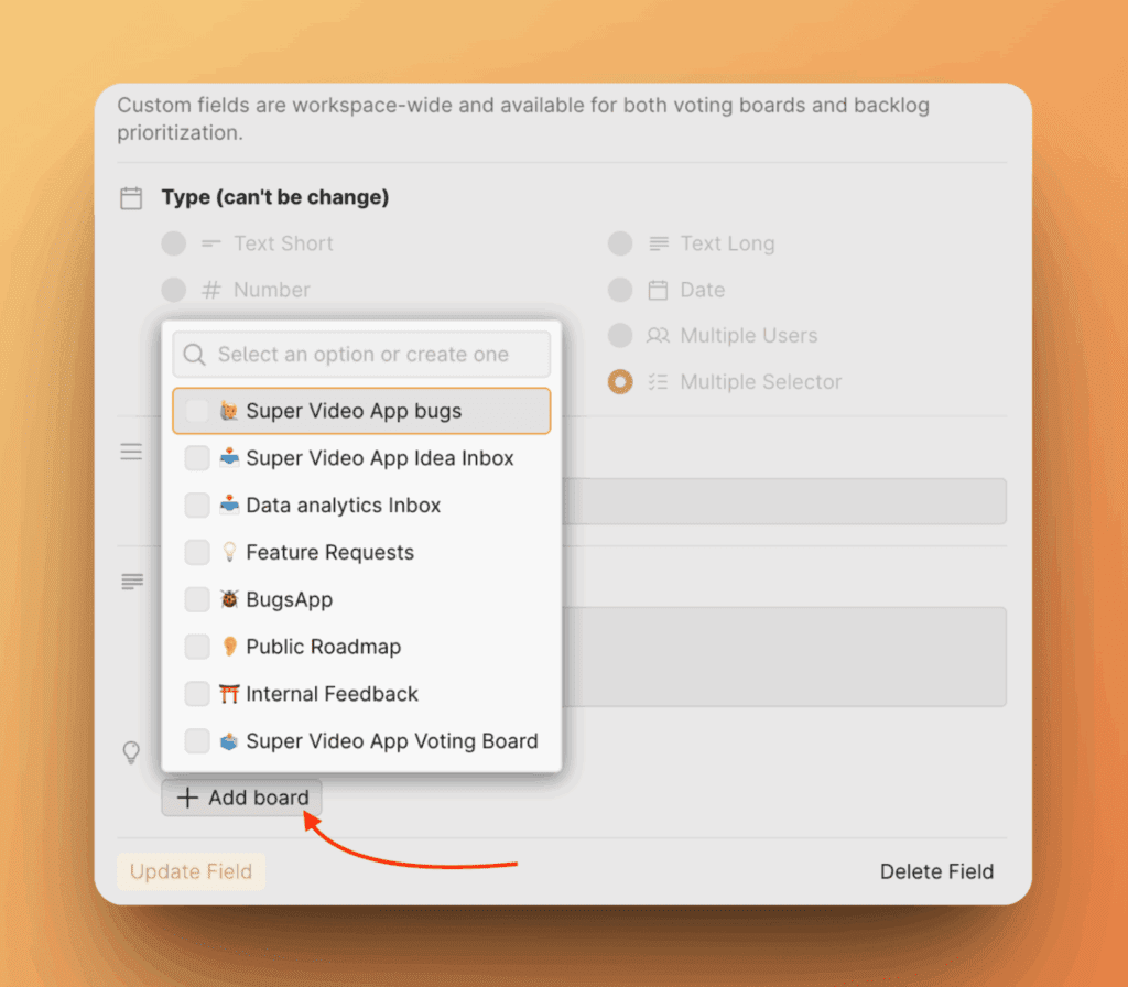 Настройки видимости поля для голосующих