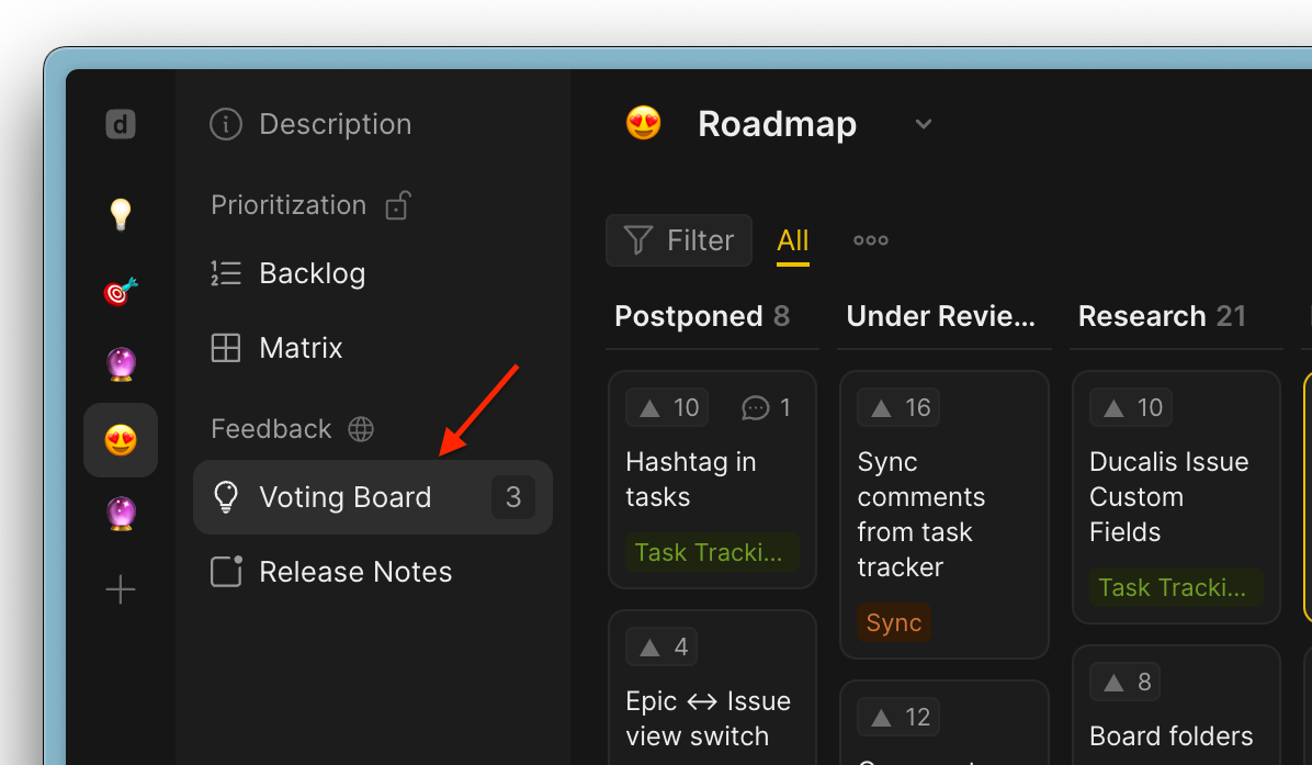 Переход в Доску идей