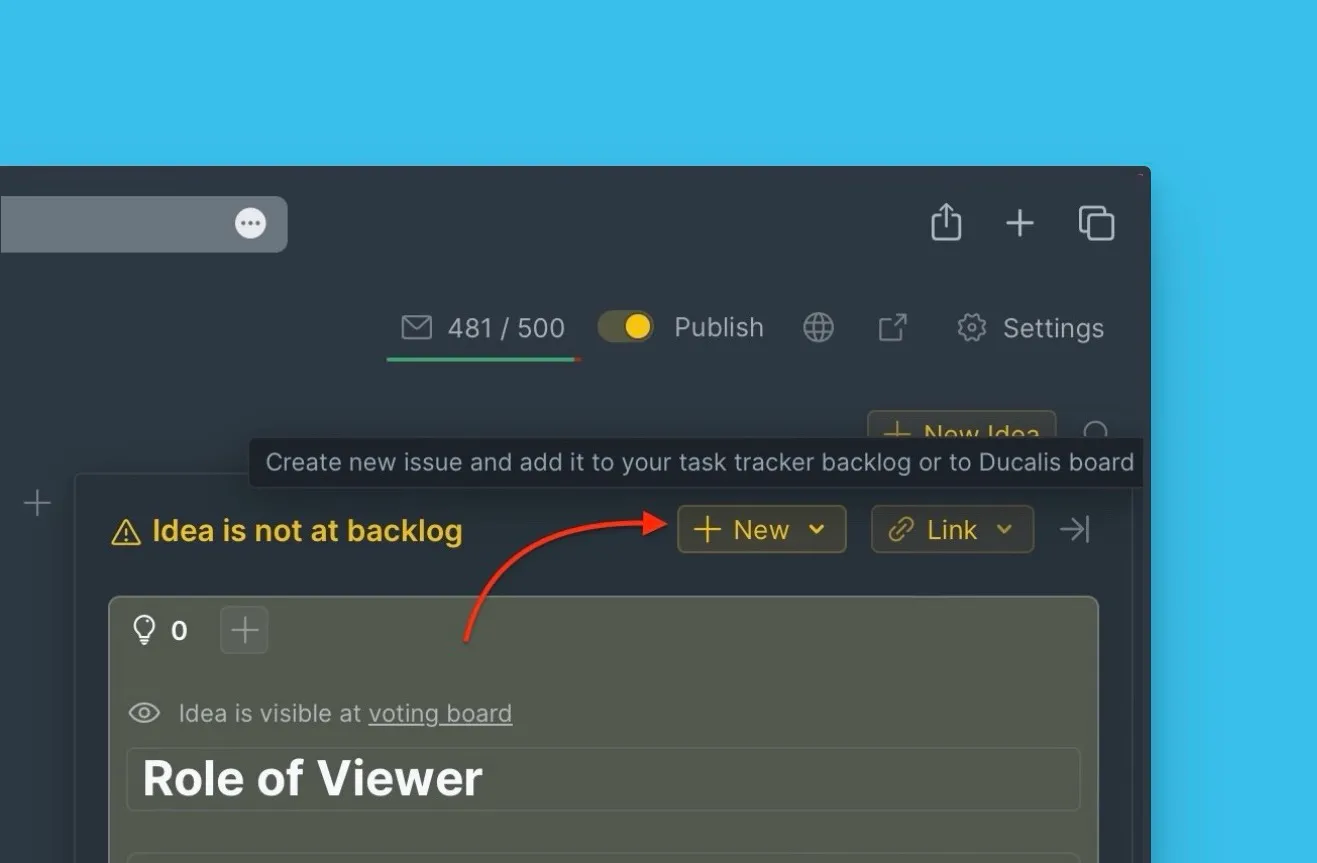 Процесс добавления Идеи в бэклог
