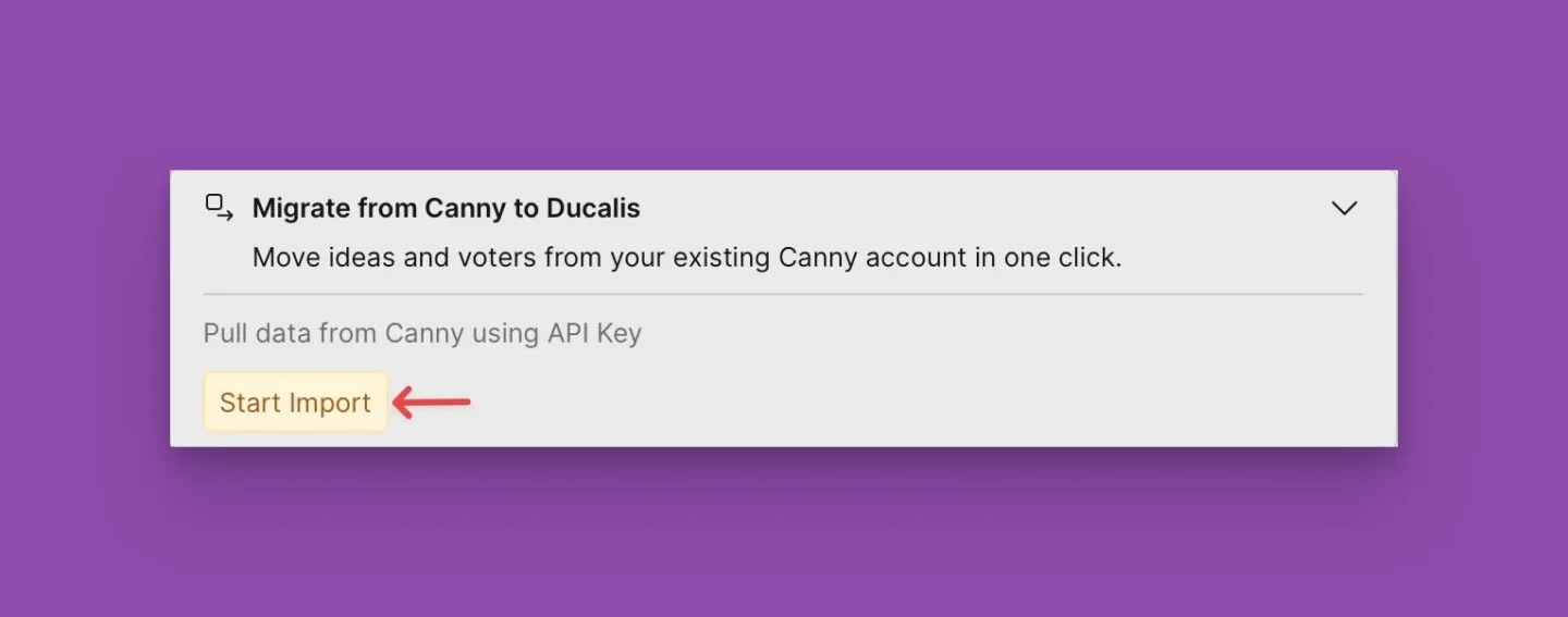 Кнопка начала импорта