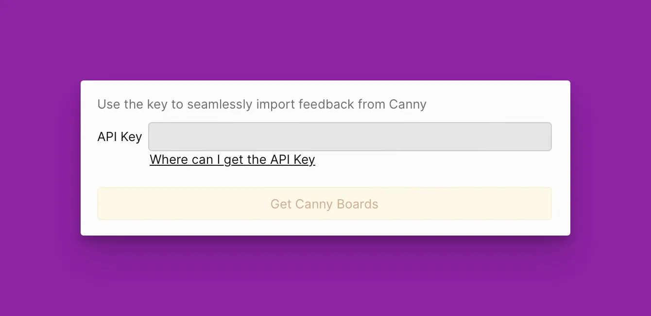 Вставьте API-ключ в поле