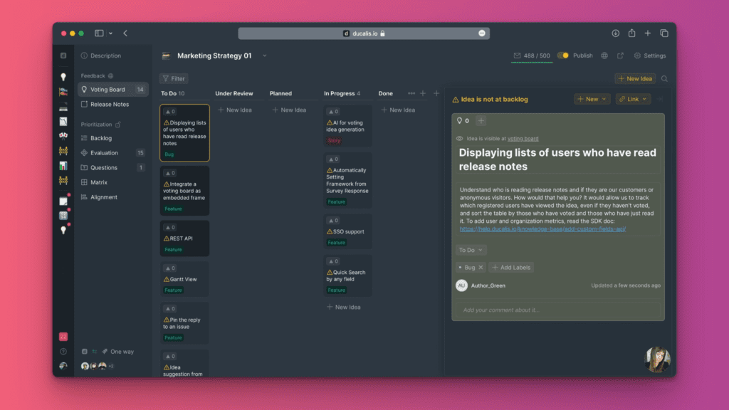 Импортированные Идеи на Доске идей