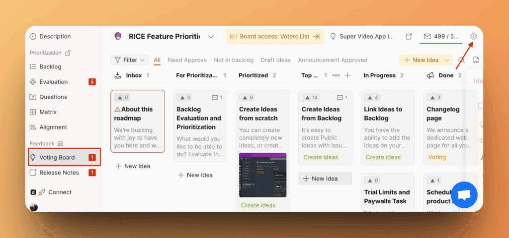 Расположение кнопки Настройки
