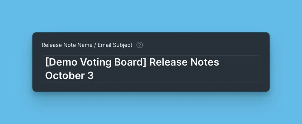Поле темы письма