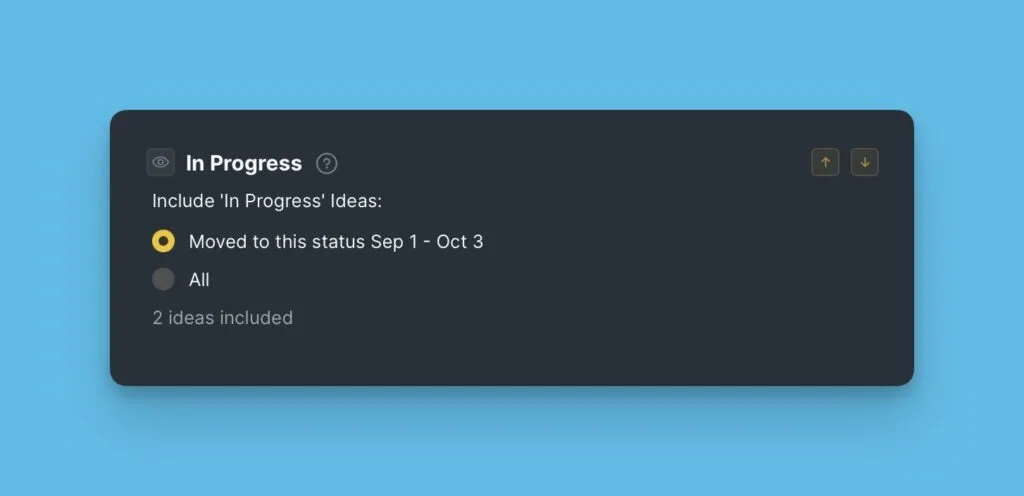 Опции выбора Идей