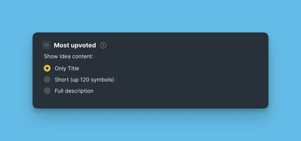 Отображение только заголовка