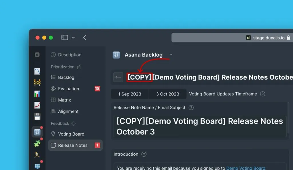 Дублированный Релиз ноутс