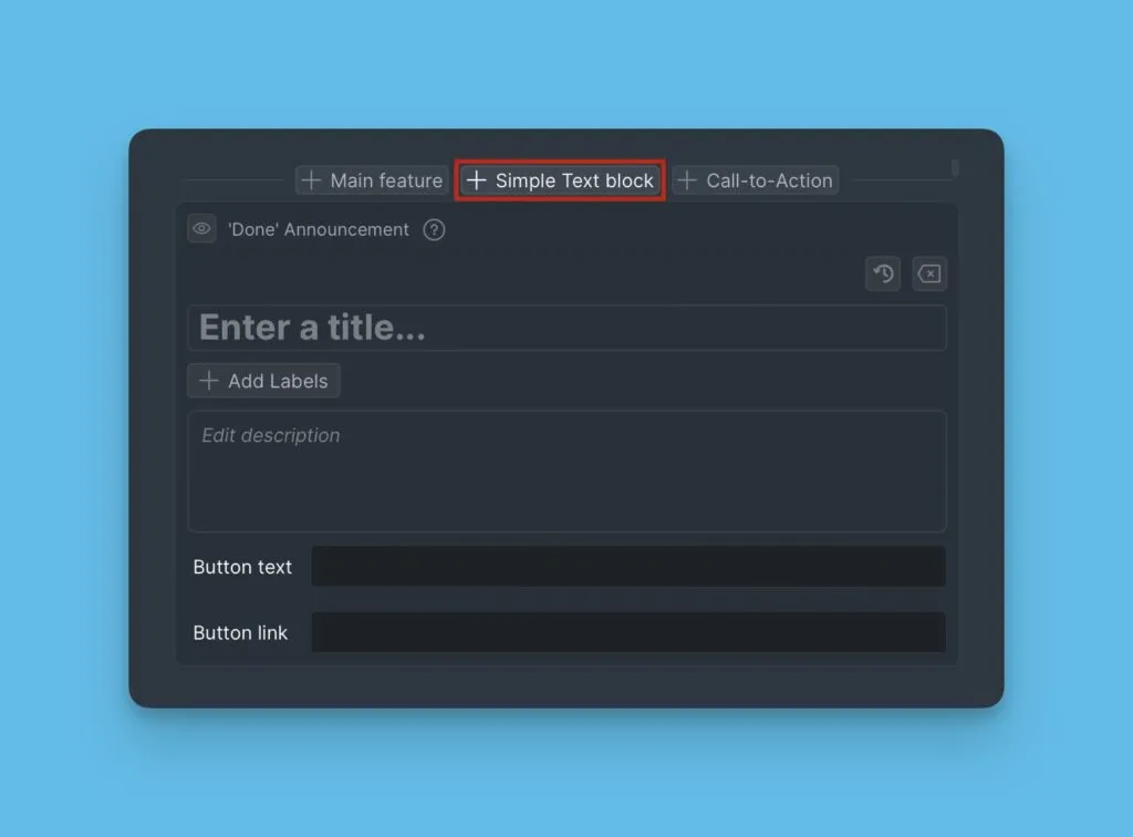 Блок Simple Text