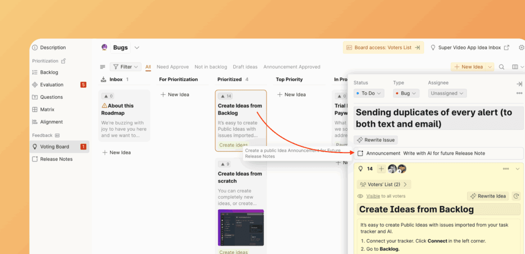 Расположение полоски Анонса