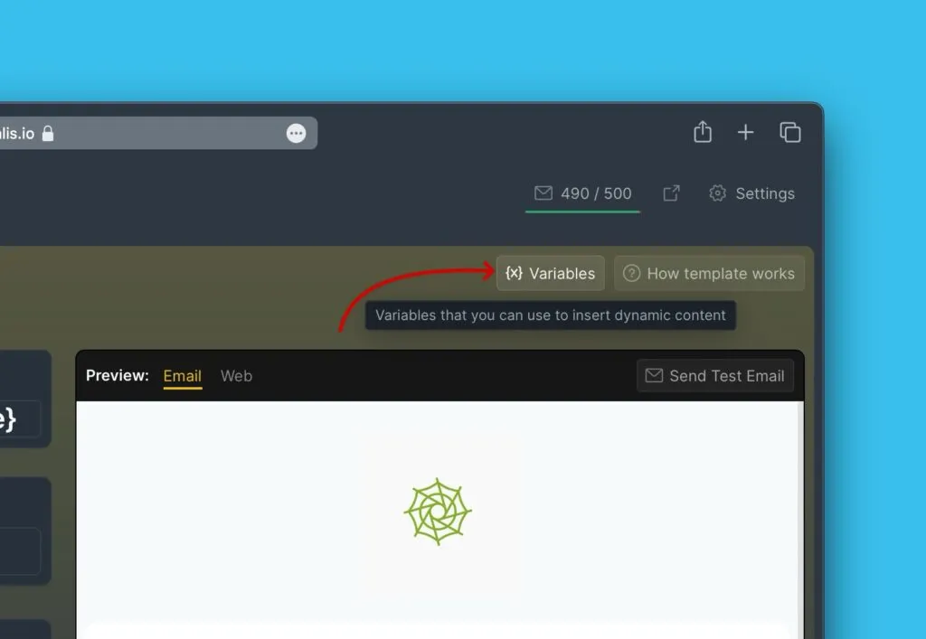 Меню переменных
