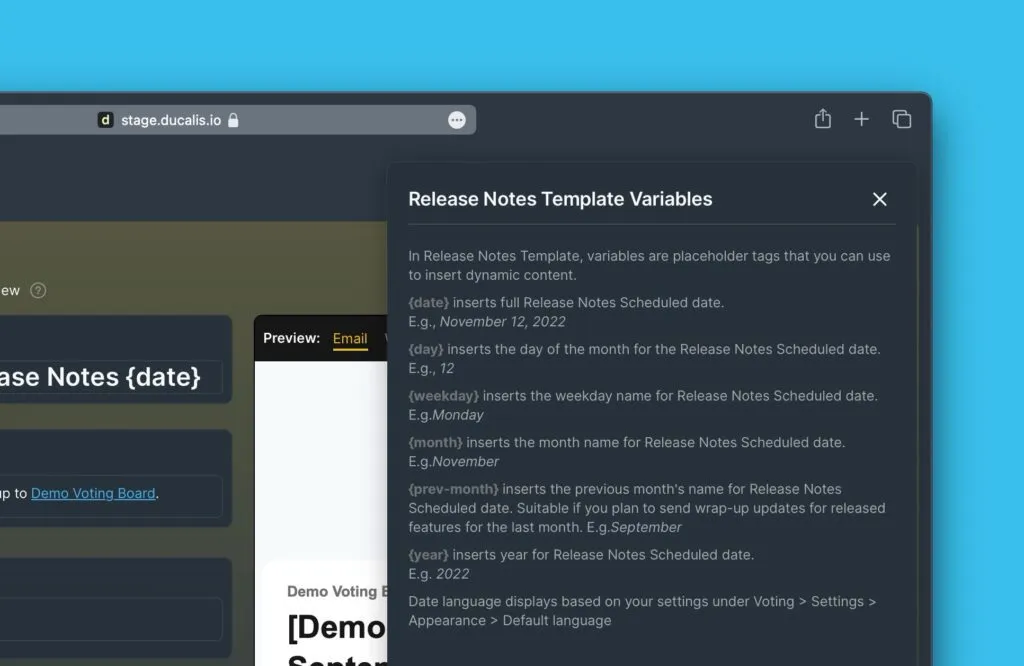 Доступные типы переменных
