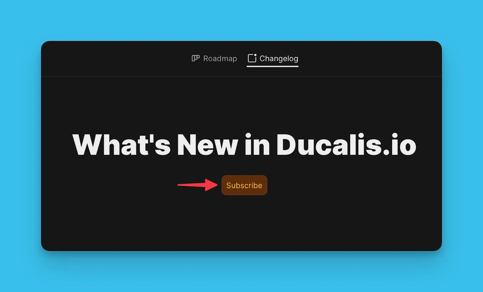 Кнопка подписки на Ченджлоге
