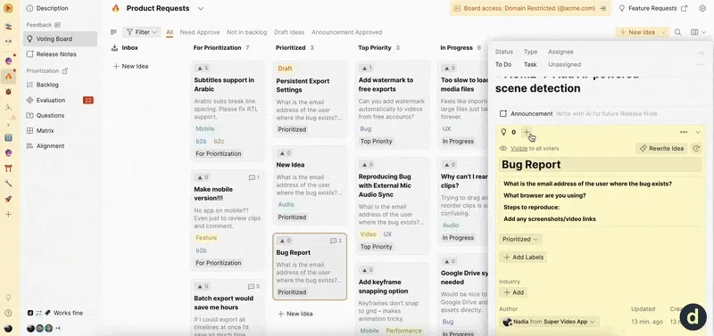 Голосование за идею