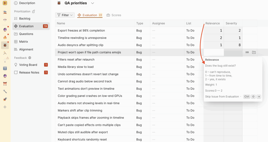 Оценка задачи по каждому критерию
