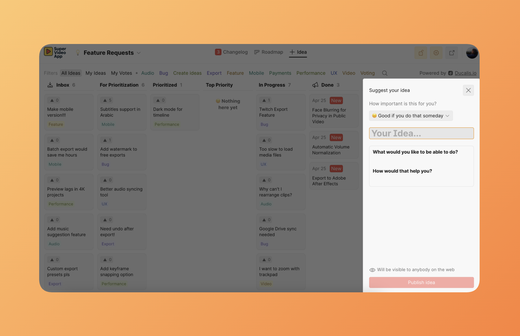 Примеры Доски идей