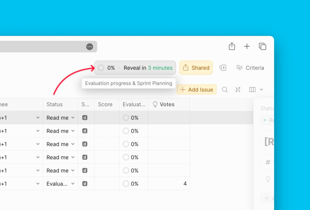 Расположение настроек планирования спринта