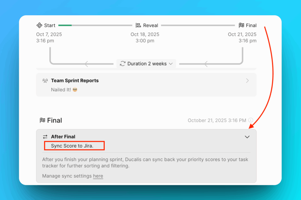 Переключатель синхронизации оценок с таск-трекером