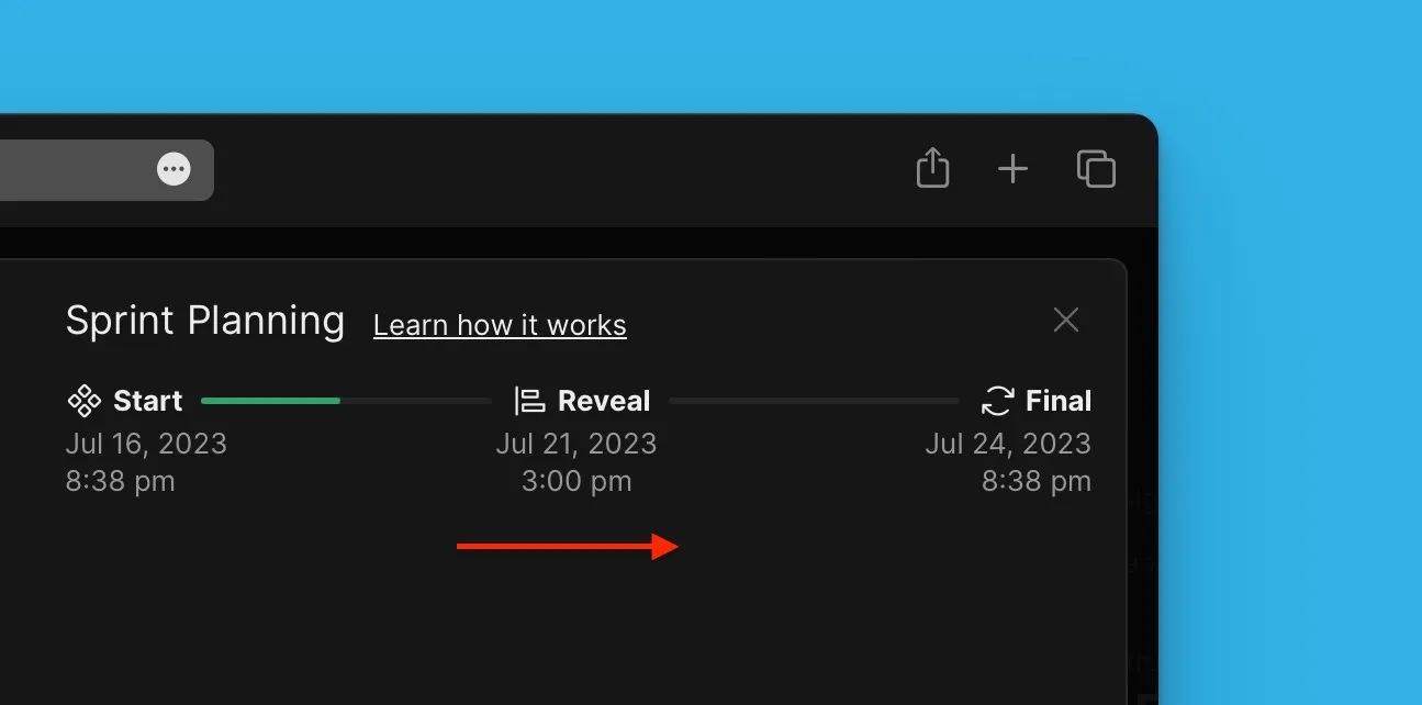 Интерфейс настройки планирования спринтов
