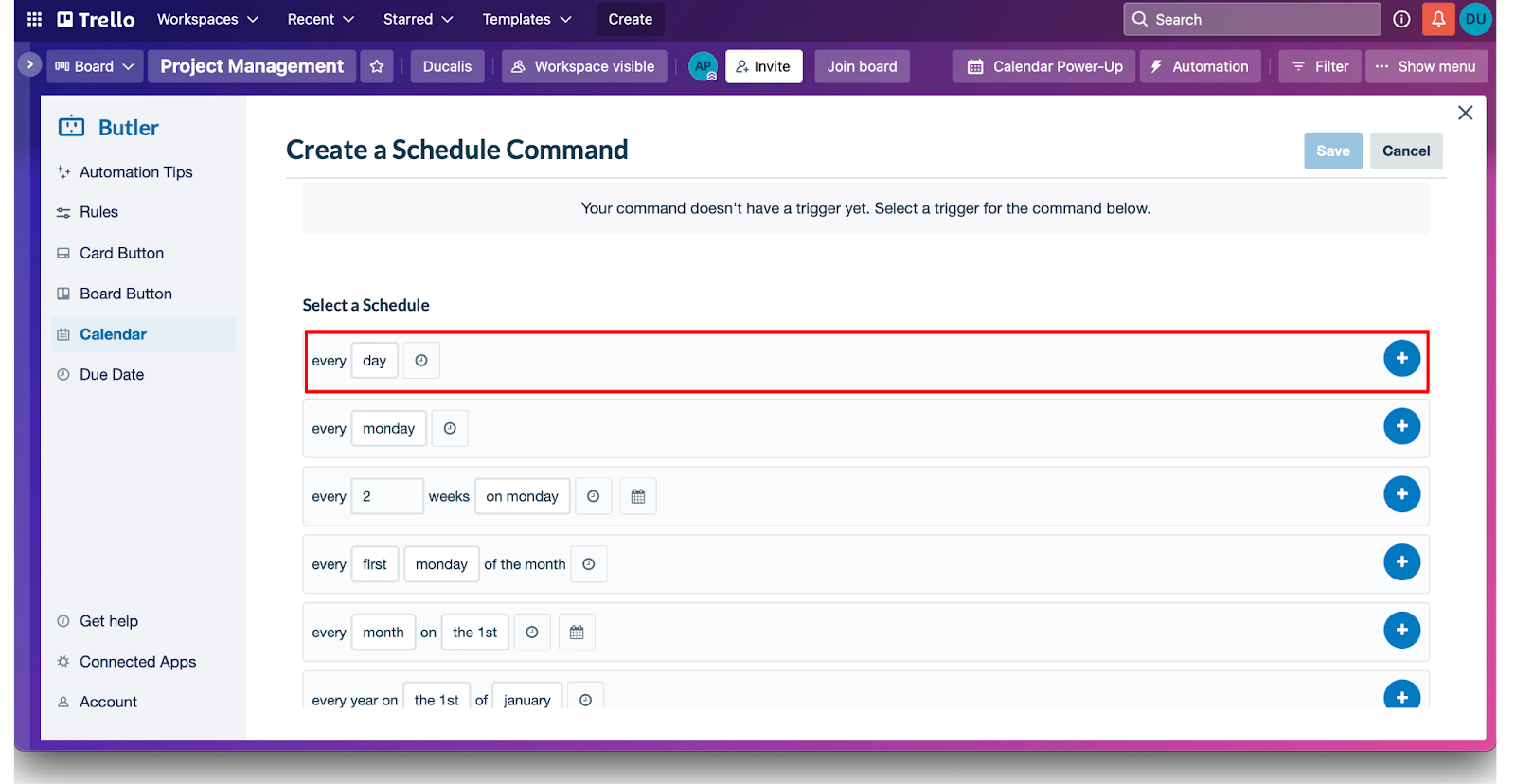 Вариант ежедневного расписания
