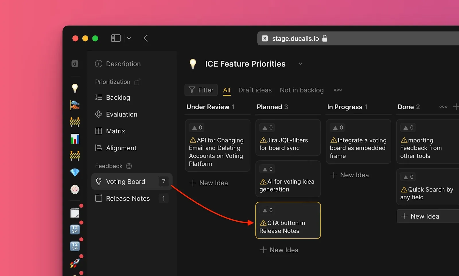 Карточка Идеи с Доски идей