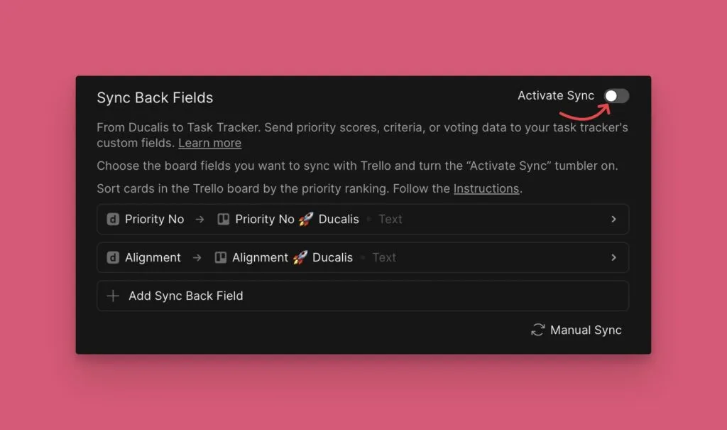 Опция активации двустороннего синка