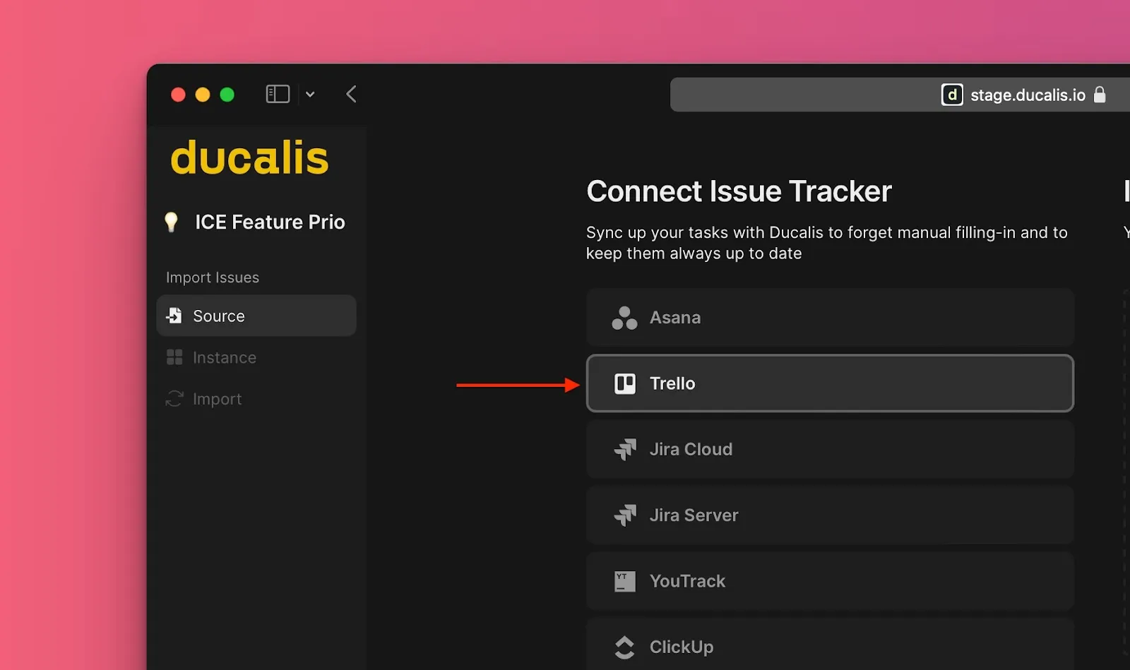 Trello выбран в списке таск-трекеров