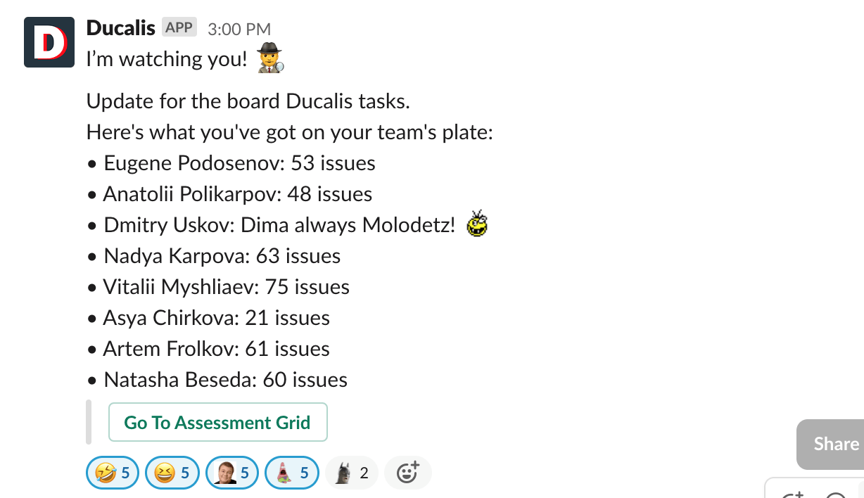 Кастомные сообщения признательности