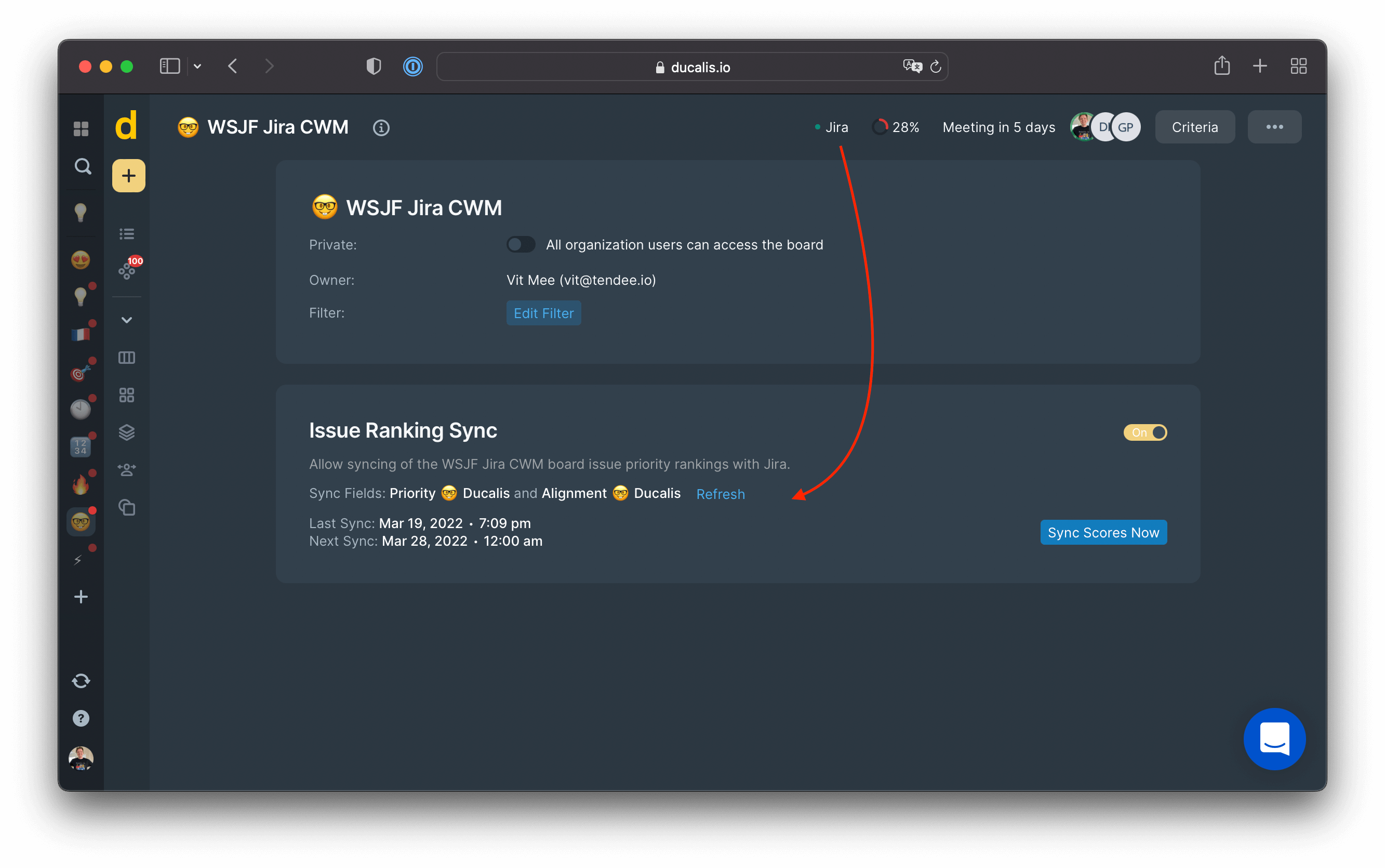 Синк ранга приоритета обратно в Jira