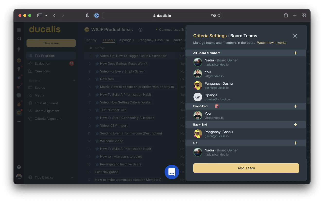 Командная приоритизация и оценка