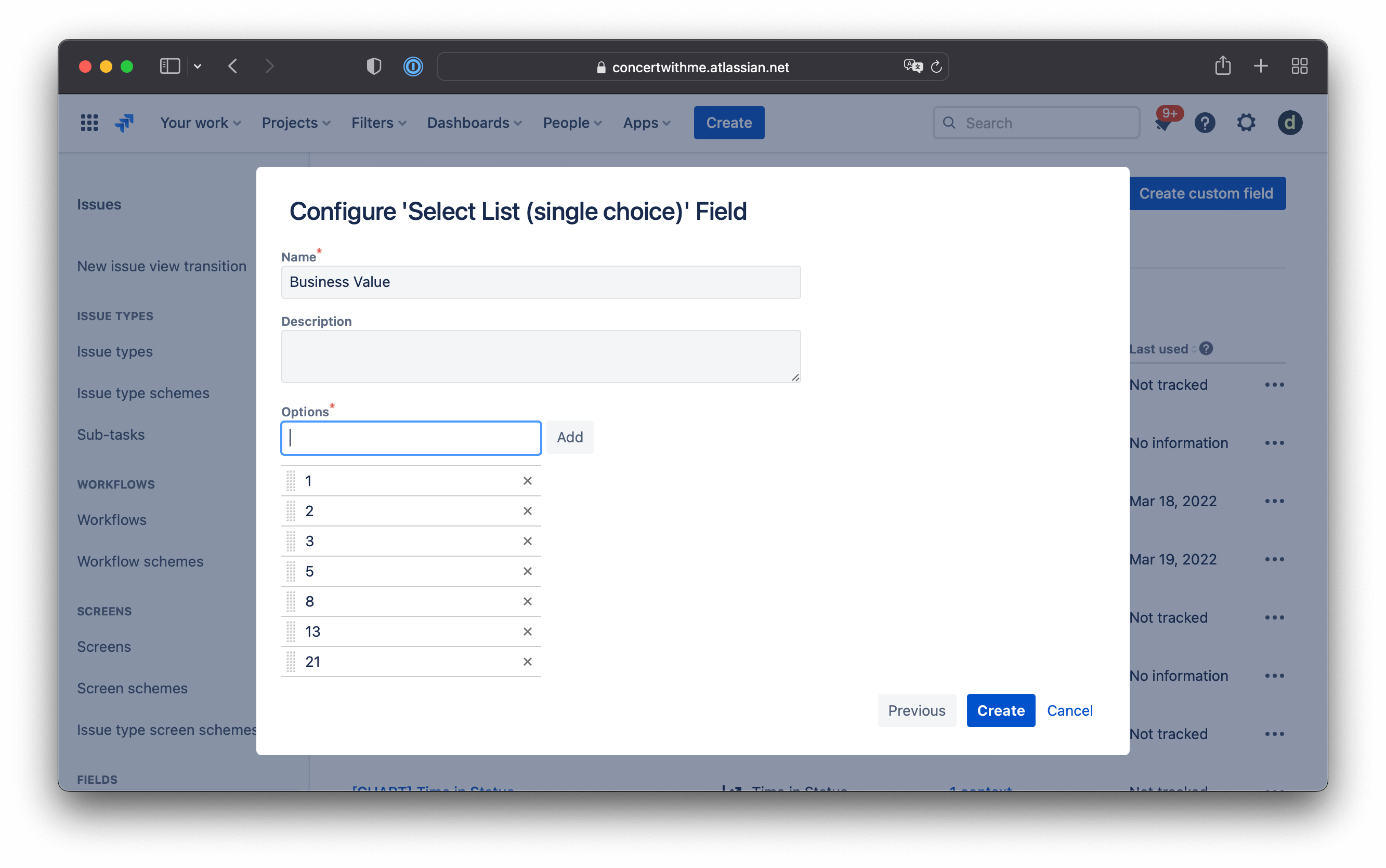 Кастомное поле Jira с последовательностью Фибоначчи