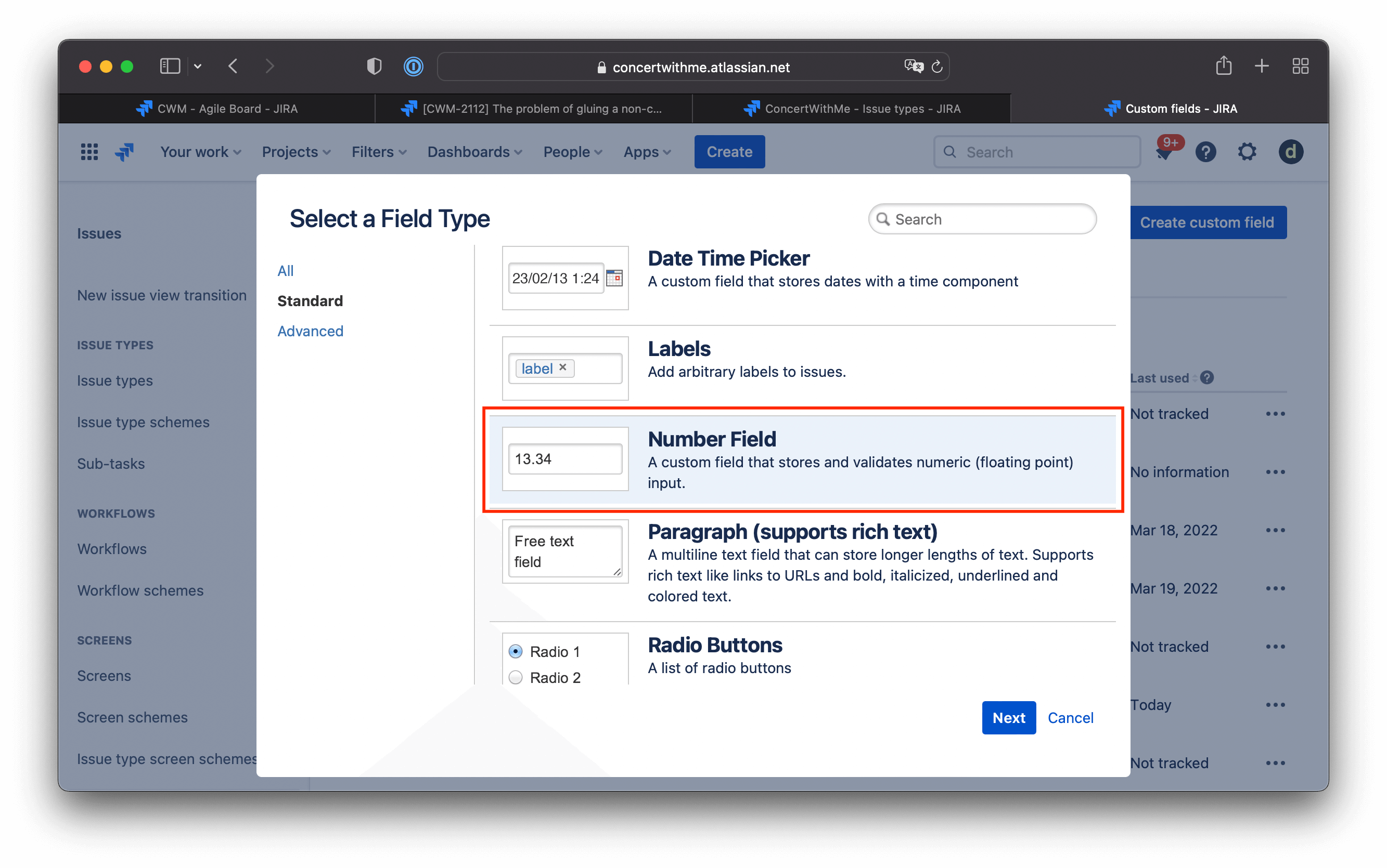 Числовое кастомное поле Jira