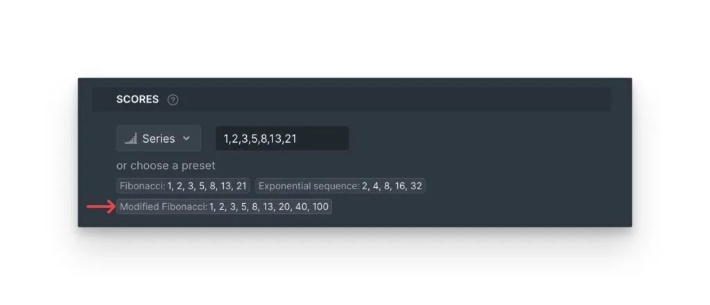 Пресет модифицированной последовательности Фибоначчи