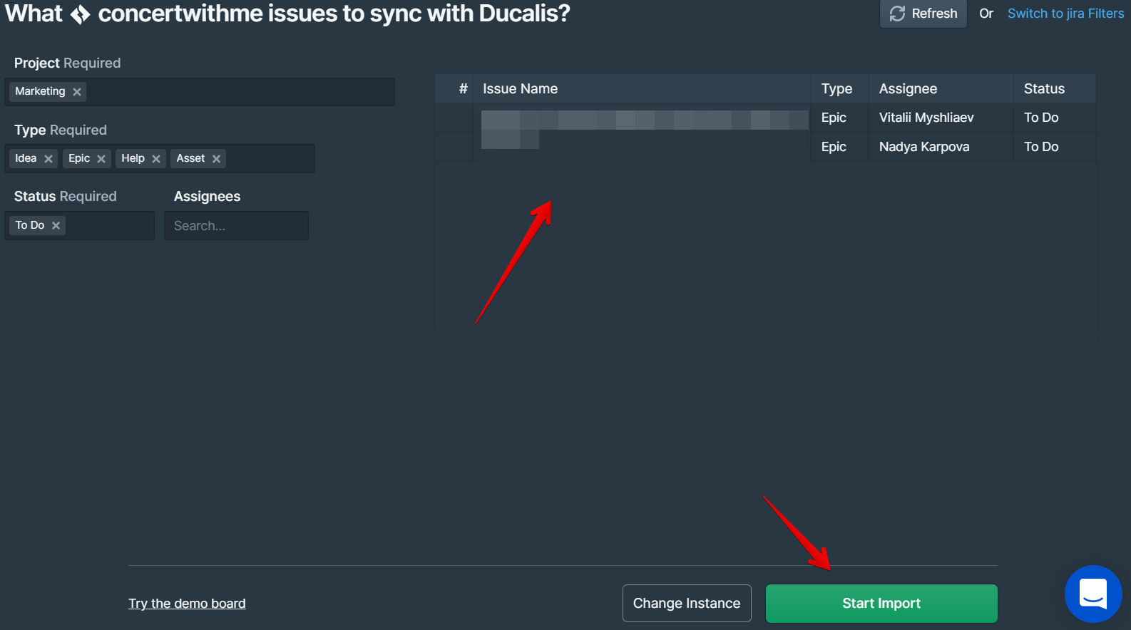 Опции фильтра