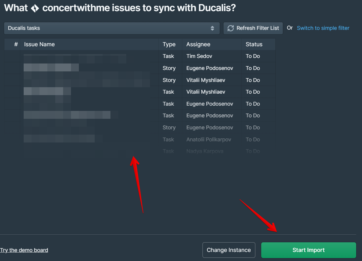 Просмотр и импорт