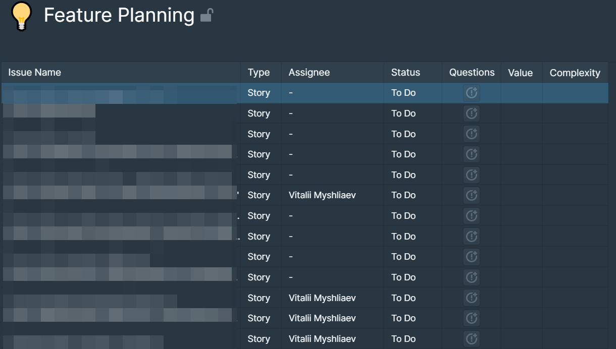 Импортированные задачи на доске