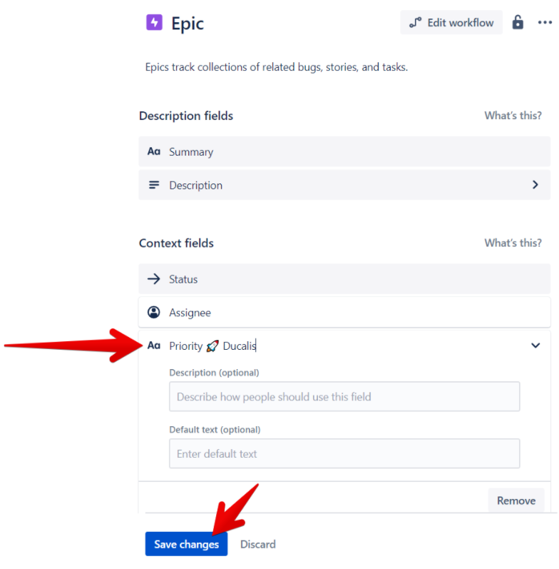 Сохранить поле приоритета