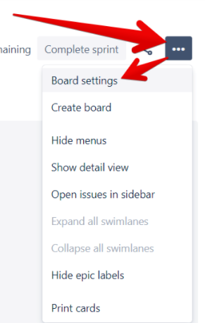 Настройки доски
