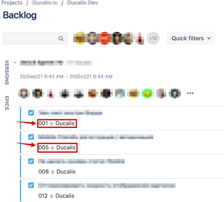 Вид бэклога