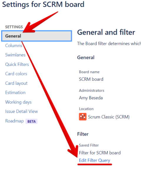 Править запрос фильтра