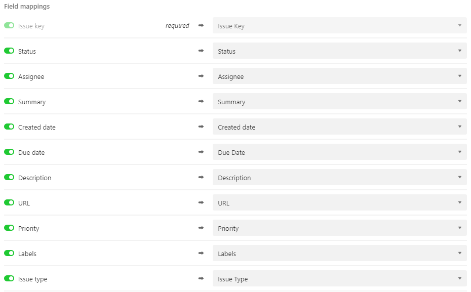 Сопоставление полей