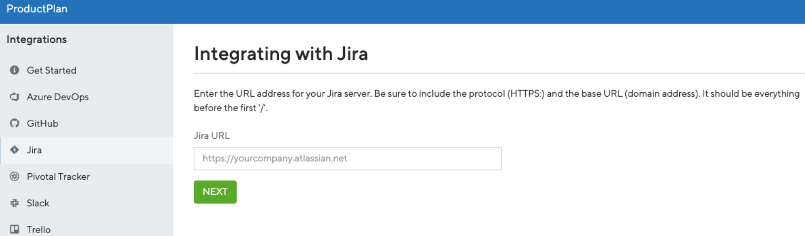 Конфигурация ProductPlan