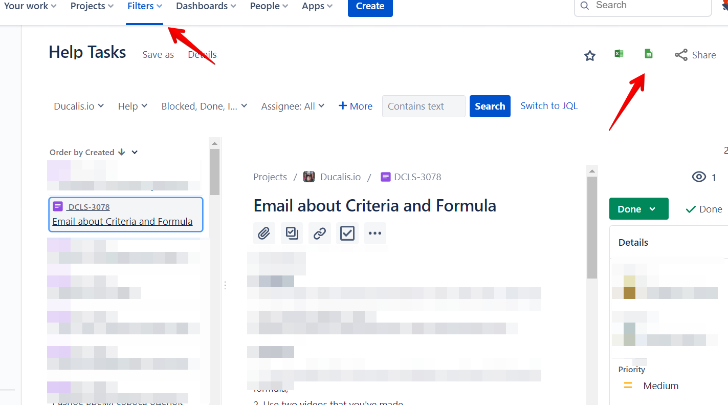 Фильтровать задачи